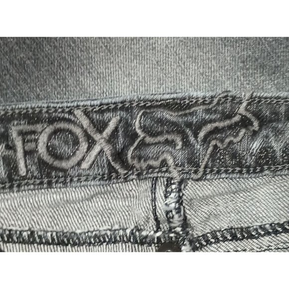 Fox Jeans Junior Size 3 Light Wash Black Denim Skinny Jeans Low Rise - Picture 7 of 14